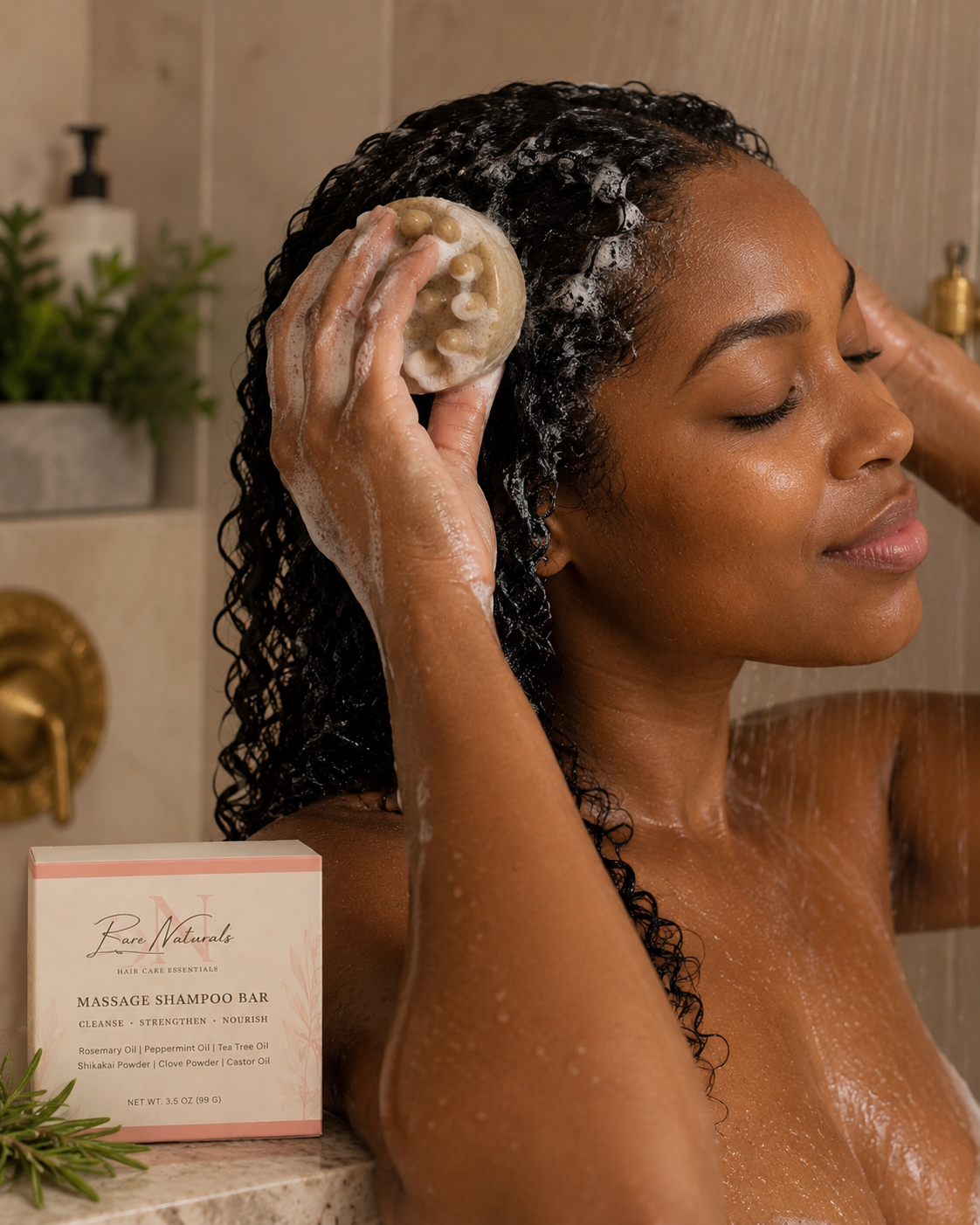 Massage Shampoo Bar (4 oz)